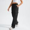 Cargo Sweatpants Women Baggy Wide Leg Fleece Sweatpants Drawstring High Waisted Jogger Pants Lounge Pants with Pockets Womens Fashion 2025 Trendy Clothes Lightweight Summer Casual Trousers Pant view 3