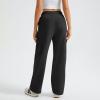 Cargo Sweatpants Women Baggy Wide Leg Fleece Sweatpants Drawstring High Waisted Jogger Pants Lounge Pants with Pockets Womens Fashion 2025 Trendy Clothes Lightweight Summer Casual Trousers Pant view 4
