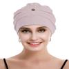 osvyo Cotton Chemo Turbans for Women Cancer Hairloss hat - Cotton Lightweight Headwear Sealed Packaging Crepe Pink view 1