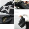 Ladies Black Silver spring summer autumn light weight small nylon shoulder star bijou strap Tote Bag 2WAY glitter lucky star light lac. Kira star bag Black Silver view 2
