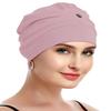 osvyo Cotton Chemo Turbans for Women Cancer Hairloss hat - Cotton Lightweight Headwear Sealed Packaging Light-Apricot-Blush view 4