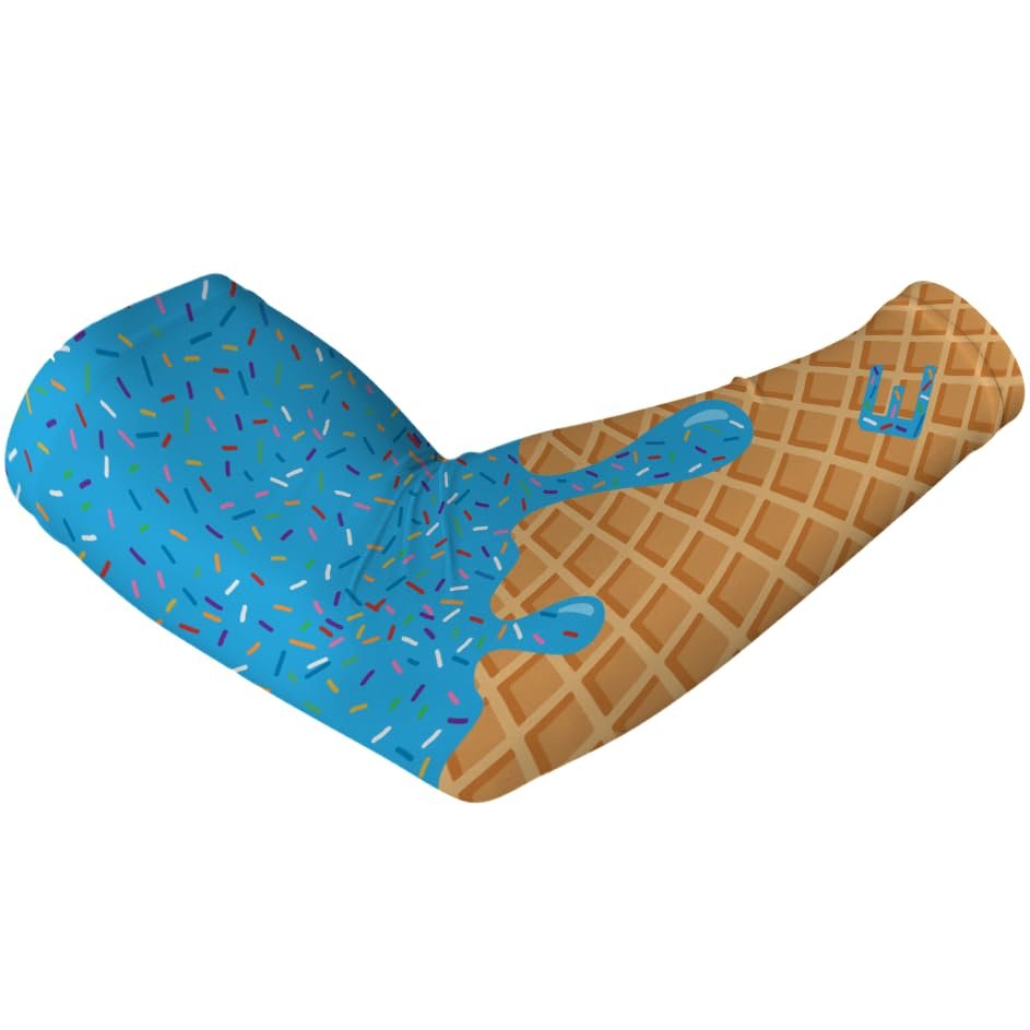 Elite Athletic Gear Ice Cream Compression Arm Sleeves - Youth & Adult Sizes - 13 Color Options - Sports & Fitness - Sold Individually (Blue, Adult S/M)