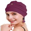 osvyo Cotton Chemo Turbans for Women Cancer Hairloss hat - Cotton Lightweight Headwear Sealed Packaging Light Burgundy view 1