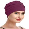 osvyo Cotton Chemo Turbans for Women Cancer Hairloss hat - Cotton Lightweight Headwear Sealed Packaging Light Burgundy view 4