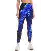 Blue Octopus with Glowing Tentacles Sea Workout Leggings for Women High Waisted Tummy Control Yoga Pants Soft Biker Pants L view 1