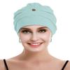 osvyo Cotton Chemo Turbans for Women Cancer Hairloss hat - Cotton Lightweight Headwear Sealed Packaging Light Pistachio view 1