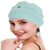 osvyo Cotton Chemo Turbans for Women Cancer Hairloss hat - Cotton Lightweight Headwear Sealed Packaging Light Pistachio view 3