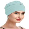 osvyo Cotton Chemo Turbans for Women Cancer Hairloss hat - Cotton Lightweight Headwear Sealed Packaging Light Pistachio view 4