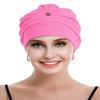 osvyo Cotton Chemo Turbans for Women Cancer Hairloss hat - Cotton Lightweight Headwear Sealed Packaging Fuscia Pink view 1