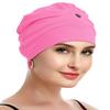 osvyo Cotton Chemo Turbans for Women Cancer Hairloss hat - Cotton Lightweight Headwear Sealed Packaging Fuscia Pink view 3