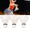 Badminton Ball, Badminton Equipment with Storage Bucket 3pcs White Goose Feather Badminton Foam Ball Heads for Professional Training and Amateurs view 4
