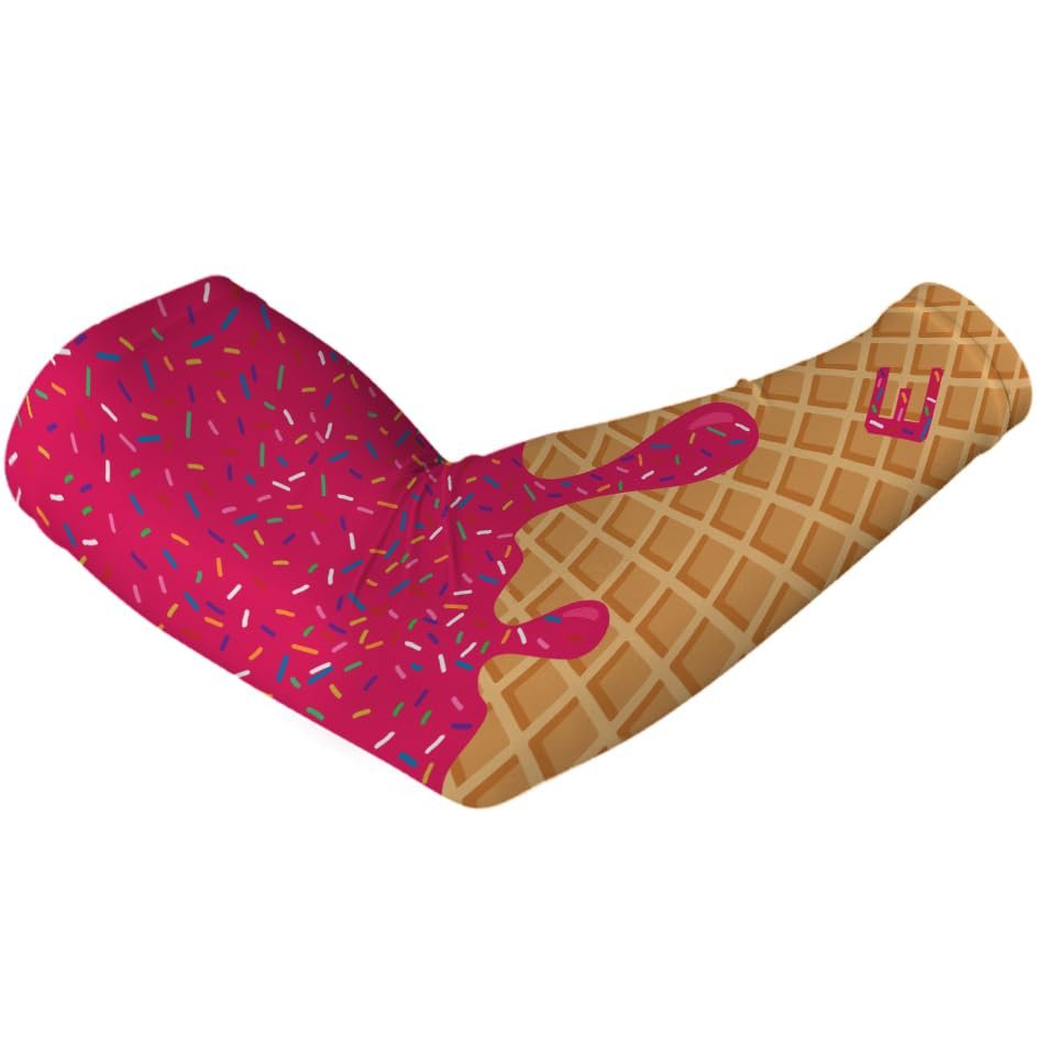 Elite Athletic Gear Ice Cream Compression Arm Sleeves - Youth & Adult Sizes - 13 Color Options - Sports & Fitness - Sold Individually (Pink, Adult XXL)