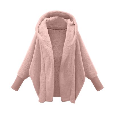 Womens Oversized Hooded Winter Coats Fleece Fuzzy Sherpa Jackets Casual Warm Long Sleeve Open Front Cardigan Overcoat
