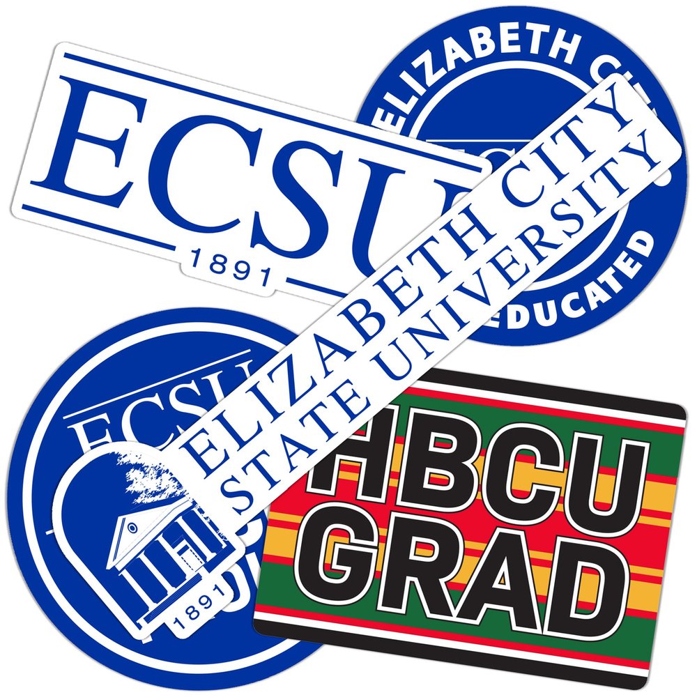 Desert Cactus Elizabeth City State University Sticker ECSU Vikings Sticker Vinyl Decals Laptop Water Bottle Car Scrapbook (T2-HBCU B)