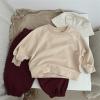 Betadog Toddler Girl's Boy's Cotton Crewneck Sweatshirt Long Sleeve Casual Pullover Shirts Tops (Khaki, 6-7 Years) view 3