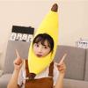 Eioflia Banana Costume, Festival Costume Caps Kids Adult Unisex Funny Banana Hat Yellow Novelty Fancy Dress Party Decor Head Accessory view 1