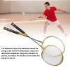 Badminton Racket, Badminton Rackets Set with Storage Bag 25.7in Gold Split Iron Alloy Badminton Racket Set T Shaped Tee Design for Amateur Training Outdoor Backyards view 2