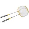 Badminton Racket, Badminton Rackets Set with Storage Bag 25.7in Gold Split Iron Alloy Badminton Racket Set T Shaped Tee Design for Amateur Training Outdoor Backyards view 4