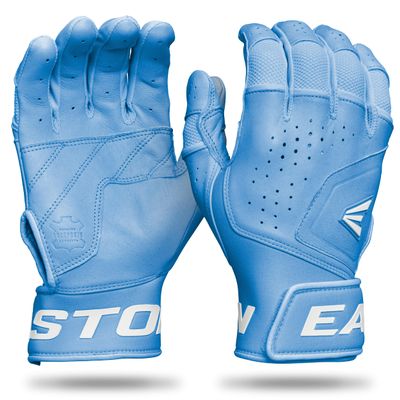 Easton | Adult MAV PRO Baseball Batting Gloves - White/Carolina Blue - Medium