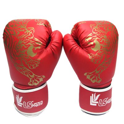 Boxing Gloves - Odor-Resistant Adult Boxing Gloves, Professional Boxing Training Gloves | Pu Leather Tiger Printed Boxing Gloves, Adjustable Muay Thai Fighting Gloves Suitable for Men and Women