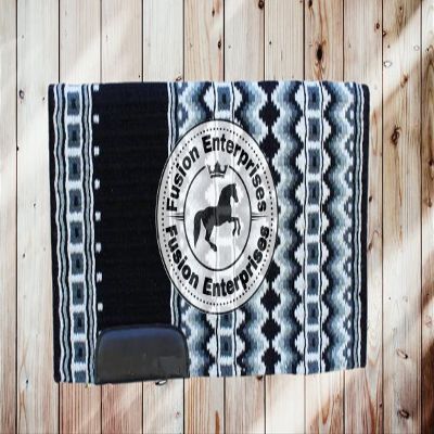 EQUIEMPRESS Western Show Saddle pad/New Zealand Wool Horse Western Saddle Blanket Top Wool Pad Sensor Flex (Customization Available) A698 (34" x 34")