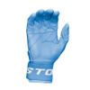 Easton | Adult MAV PRO Locked in Baseball Batting Gloves - White/Carolina Blue - X-Large view 3