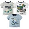 ALEXZV Toddler Boy' Shirts 2 Packs Dinosaur Short Sleeve Tops T-Shirt Size for 3-6 Years (US, Age, 6 Years, 7 Years, The Most Expensive Double-Sided T-Shirt) view 1