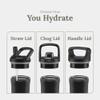 ZULU Base 32oz Insulated Stainless Steel Water Bottle, 3 Lids, Black view 4