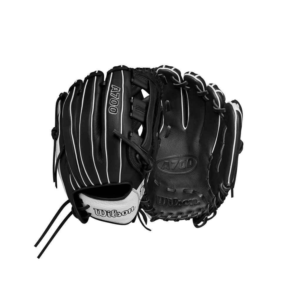 Wilson 2024 A700 12" Infield Fastpitch Glove - Black/White, Left Hand Throw