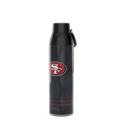 Tervis Venture Water Bottle NFL San Francisco 49ers - Full Speed Triple Insulated Tumbler Travel Cup Keeps Drinks Cold & Hot, 26oz, Stainless Steel