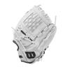 Wilson Fall 2024 A1000 P12 Pitchers Fastpitch Softball Glove - White/Grey, Left Hand Throw view 3