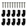LinJianTing 10pcs Kayak J Hooks Black Nylon Tie Down Hooks with Mounting Screws Kayak Elastic Hooks Paddleboards Boating Accessories. view 1
