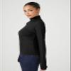 Emmalise Womens Turtleneck Top Long Sleeves Fitted Ribbed Top - Black, Medium view 4