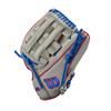 Wilson 2024 A900 PF12 Pedroia Fit 12 Utility Baseball Glove - Grey/Red/Royal, Right Hand Throw view 3