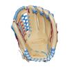 Wilson Winter 2024 A2000 T125 12.5" Outfield Fastpitch Glove - Blonde/Blue/Flamingo, Left Hand Throw view 3