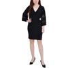 NY Collection Womens Petites Embellished Mini Cocktail and Party Dress Black PM view 1