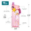 Elemental Water Bottles for Kids - Splash Kids Water Bottle for School with Fun Charm Handle - BPA Free Tritan Plastic Bottle with Straw Leak Proof When Spout is Closed - 18oz - Unicorn Dream view 2