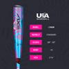 Axe Avenge Pro 3 Composite USA Baseball Bat | Drop -10 | 3-Piece Hybrid | 2 5/8" Barrel | Standard Axe Handle | Light Swinging Large Barrel for Youth Players | Blue/Pink (29") view 3