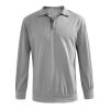 Sweatshirts for Men Fall V Neck Button Loose Athletic Sweatshirts Lapel Long Sleeve Pullover Tops Workout Sweatshirt Gray view 1