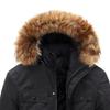 DGHM-JLMY 1/2 Pack Men's Warm Parka Jacket Mountain Windproof Hiking Hooded Snow Coat Multi Pockets Winter Warm Fur Hood (Black,Large) view 2