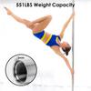 TIANTIANDIGITAL Stripper Pole, Dance Pole, 45mm Swivel Static Dance Pole, Adjustable Height 88-108.1 Inch, Weight Capacity 551 Lbs, Suitable for Fitness, Workout, Party, Home Club, Gym, Silver view 2