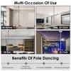 TIANTIANDIGITAL Stripper Pole, Dance Pole, 45mm Swivel Static Dance Pole, Adjustable Height 88-108.1 Inch, Weight Capacity 551 Lbs, Suitable for Fitness, Workout, Party, Home Club, Gym, Silver view 4