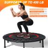 40"/48" Foldable Mini Trampoline for Adults 450/600 LB Rebounder Trampoline with Adjustable Foam Handle for Home Gym Small Exercise Trampoline for Indoor or Garden Workout view 2