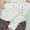 CABODYALS 2 Pairs White Grunge Gloves Ripped Knit Gloves Fairy Winter Soft Heart Arm Warmers Fingerless Knitting Crochet Hand Wrist Warmer Thumb Hole Mittens for Women Unisex Typing Driving Supplies view 4