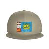 Flag of Saint-Pierre and Miquelon Snapback Hats for Men Women Baseball Cap Adjustable Flat Bill Sun Hat Natural view 2