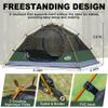 2 Person Backpacking Tent, Waterproof Windproof Two Person Tent, Lightweight Easy Setup 2 Man Tent for Camping, Hiking, Biking, Cycling, Motorbiking, Mountaineering - Green view 2