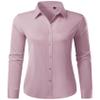 Gleeivy Button Up Shirts Women Stain Cotton Long Sleeve Wrinkle Free Formal Business Dress Shirt Classic Fit Solid Women Satin Stretch Casual Work Office Waitress Server Gray Purple view 1