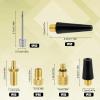 NQEUEPN 9pcs Bicycle Valve Adapter Set, Brass Bike Tire Valve Adapter Kit with Ball Pump Needles Attachments Inflation Nozzle Air Inflator Balloon Pump Tool for Presta Schrader Bikes Sports Balls view 2