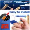 [2 Packs 11mm] Blue+Gray 50pcs Pool Stick Tips Replacement Repair Kit with Storage Box and Glue for Billiard Pool Table Cues Head and Snooker Stick Blue - SOLROS view 2