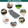 TIANTIANDIGITAL Outdoor Camping Bed with Cushion, Portable Folding Bed, Folding Deck Chair for Sleeping, Lightweight Tent Bed with Carrying Bag, Holds 330 Pounds, Black view 2